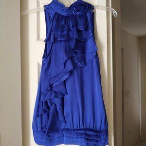 * 3/$20  ARDEN B Royal Blue Ruffled Top - S
